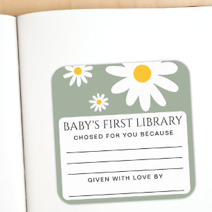 Barnets första bibliotek Barnkalas  Fyrkantigt Klistermärke