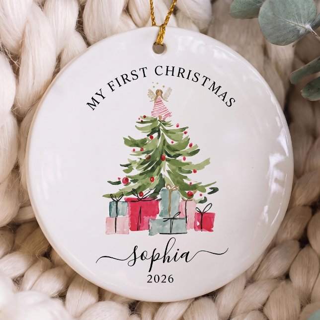 Barnets första jul julgransprydnad keramik (Skapare uppladdad)