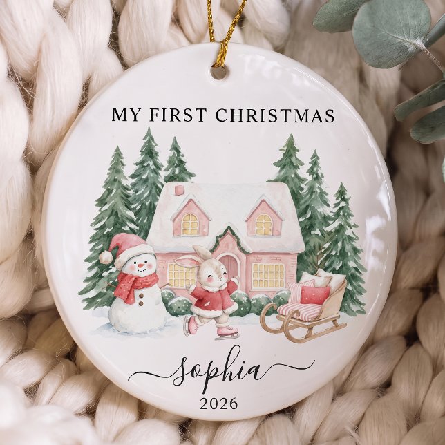 Barnets första jul julgransprydnad keramik (Skapare uppladdad)