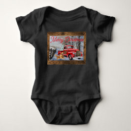 Barnets första jul lantgårdsscen t shirt