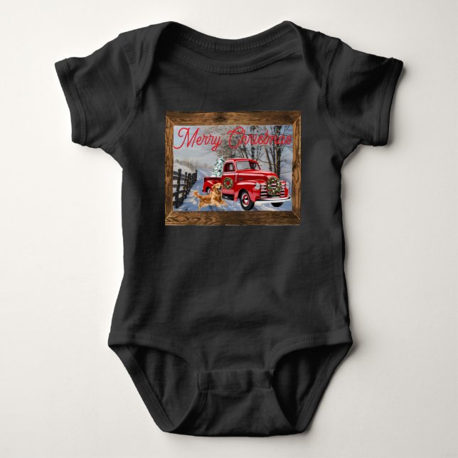 Barnets första jul lantgårdsscen t shirt (Framsida)