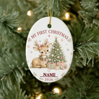 Barnets första jul MONOGRAM FOTO ORNAMENT