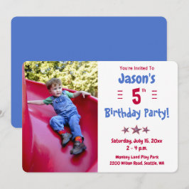 Barnets Foto Födelsedagsfest Inbjudningar