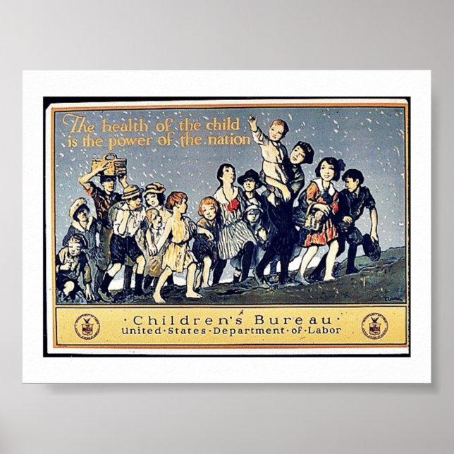 Barnets hälsa är nationens makt poster (Framsidan)