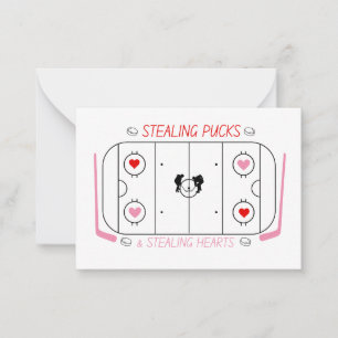 Barnets Hockey Valentine Classroom-kort Anteckningskort
