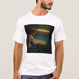 Barnets hopp: Ukrainas Flagga för Förenade 24 Mana T Shirt