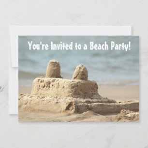 Barnets inbjudan till Sandcastle Beach-part