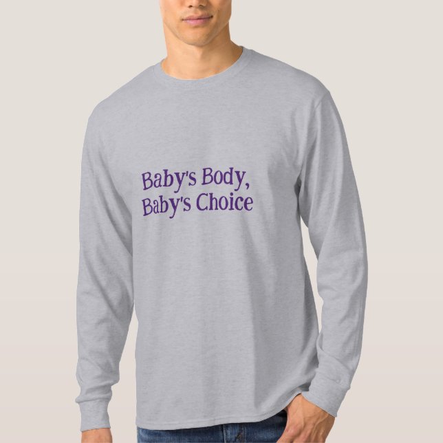 "Barnets kropp, barnets val" T-shirt (Framsida)