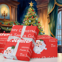 Barnets Namn jultomten Red Gift