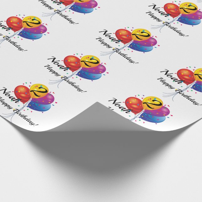 Barnets Namn och ålder Presentpapper (Hörn)