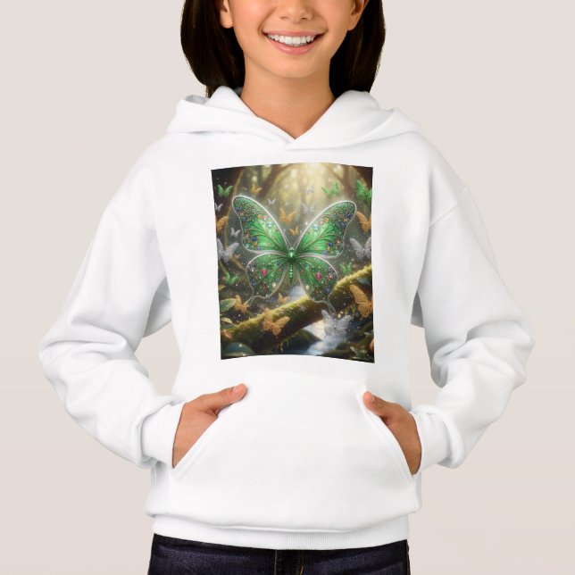 Barnets överdrags hoodie t shirt (Framsida)