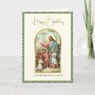 Barnets religiösa födelsedag Jesus skrift Kort