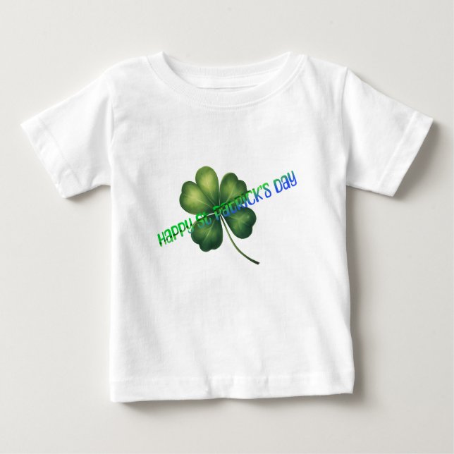 Barnets Sankt Patrick-dag Lucky Shamrock. St patty T Shirt (Framsida)