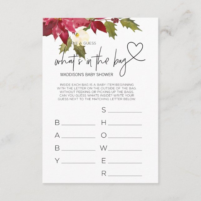 Barnets skugga - jul, babyskal, Party-kort Tilläggskort (Framsida)