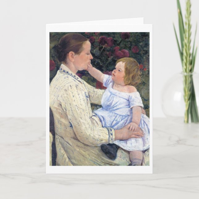 Barnets smekning, Mary Cassatt Kort (Framsida)