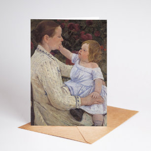 Barnets smekning Mary Cassatt Kort