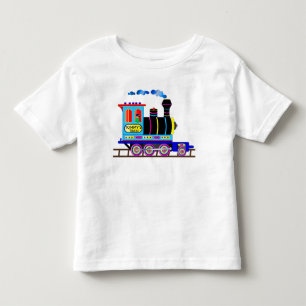 Barnets Tåg med Namn infogar färgstark T Shirt