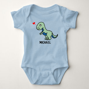 Barnets Teckning i en T-Rex T Shirt