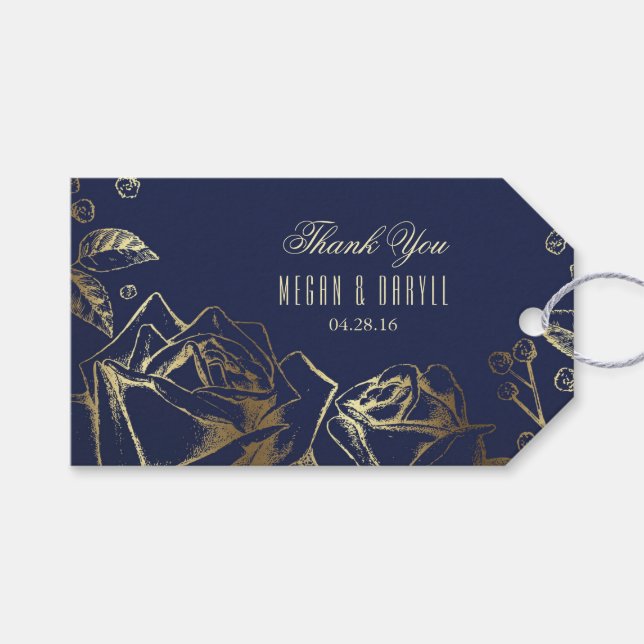 Barnets utandning och Guld Ro flottan Bröllop Presentetikett (Framsidan (Horisontell))