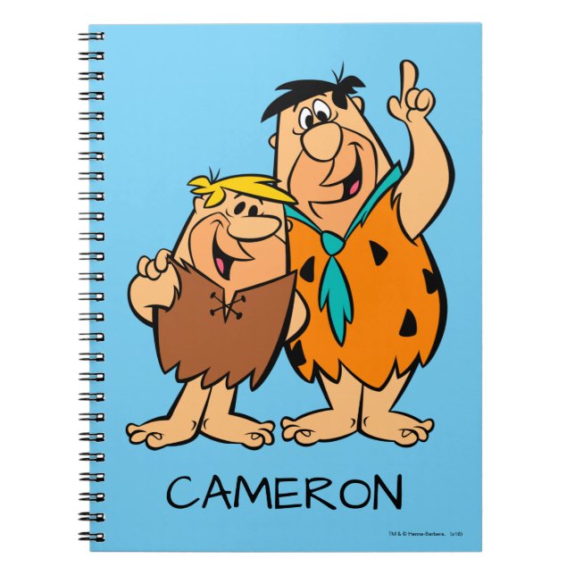 Barney Rubble och Fred Flintstone Anteckningsbok Med Spiral (Framsidan)