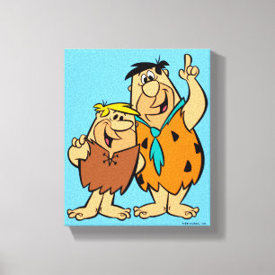Barney Rubble och Fred Flintstone Canvastryck