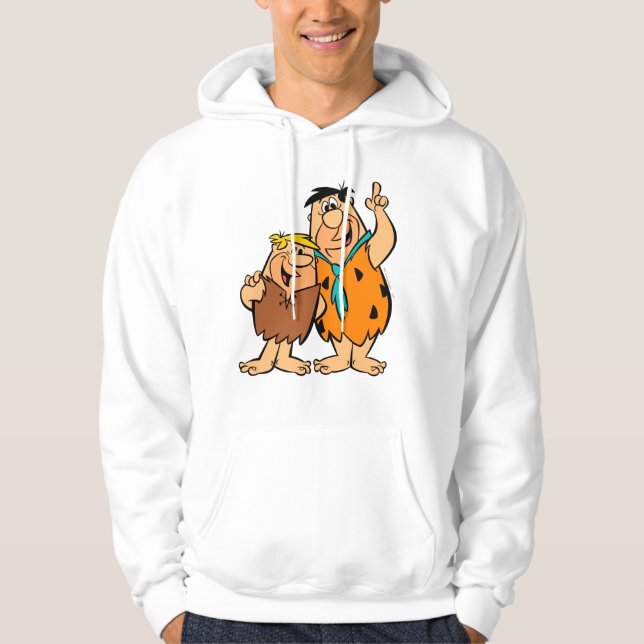 Barney Rubble och Fred Flintstone Hoodie (Framsida)