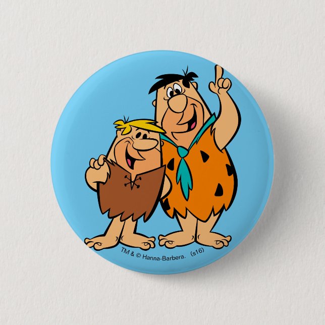 Barney Rubble och Fred Flintstone Knapp (Framsida)