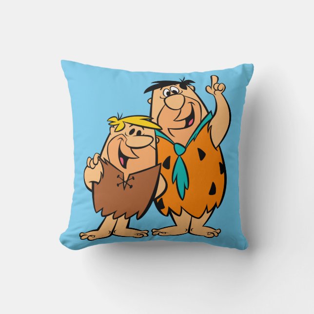 Barney Rubble och Fred Flintstone Kudde (Framsida)