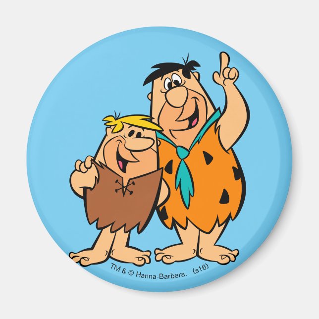 Barney Rubble och Fred Flintstone Magnet (Framsidan)