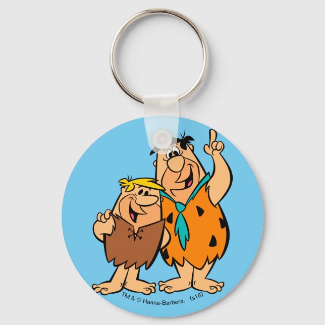 Barney Rubble och Fred Flintstone Nyckelring (Framsida)