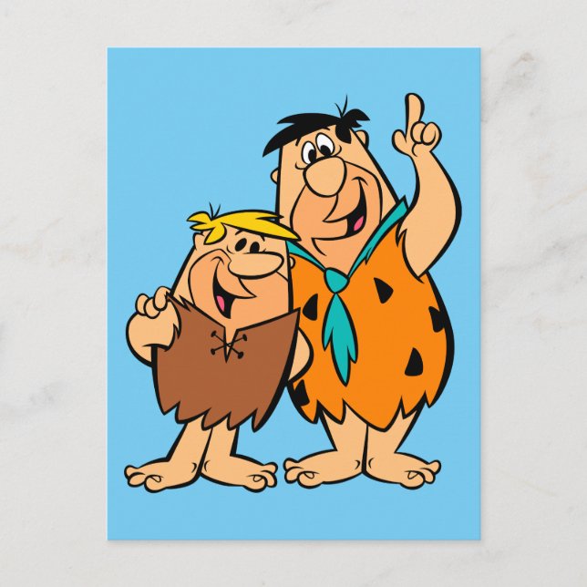 Barney Rubble och Fred Flintstone Vykort (Framsida)