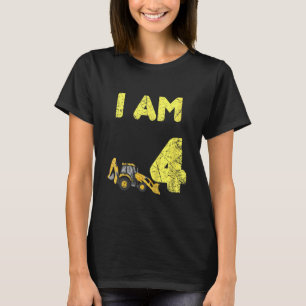 Barnfamiljskonstruktion Lastbil Excavator Birthday T Shirt