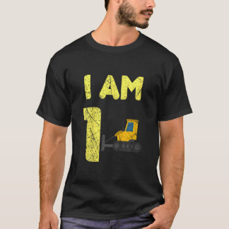 Barnfamiljskonstruktion Lastbil Excavator Birthday T Shirt