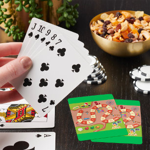 Barnfärgglad tävlingsbana brädspel casinokort