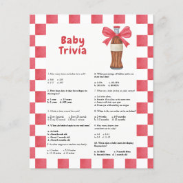 Barnflasksa soda - Baby Trivia | Baby Shower-spel