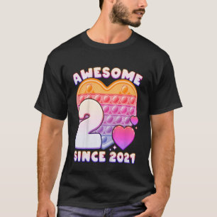 Barnflicka 2:a födelsedagen Fantastisk sedan 2021 T Shirt