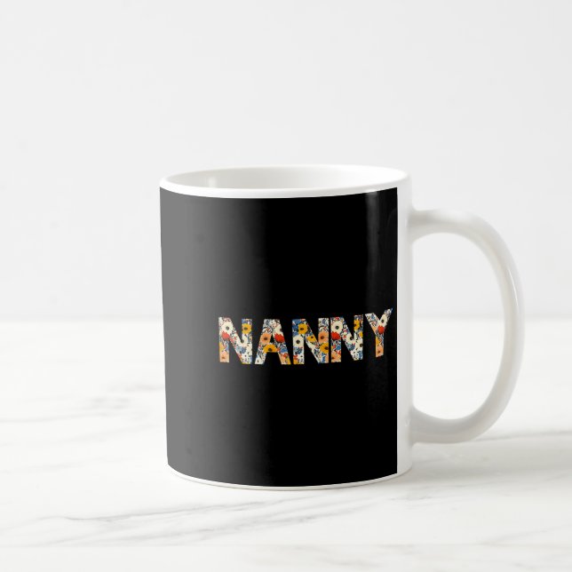 Barnflicka blommig vildblomma söta blommor mors da kaffemugg (Höger)