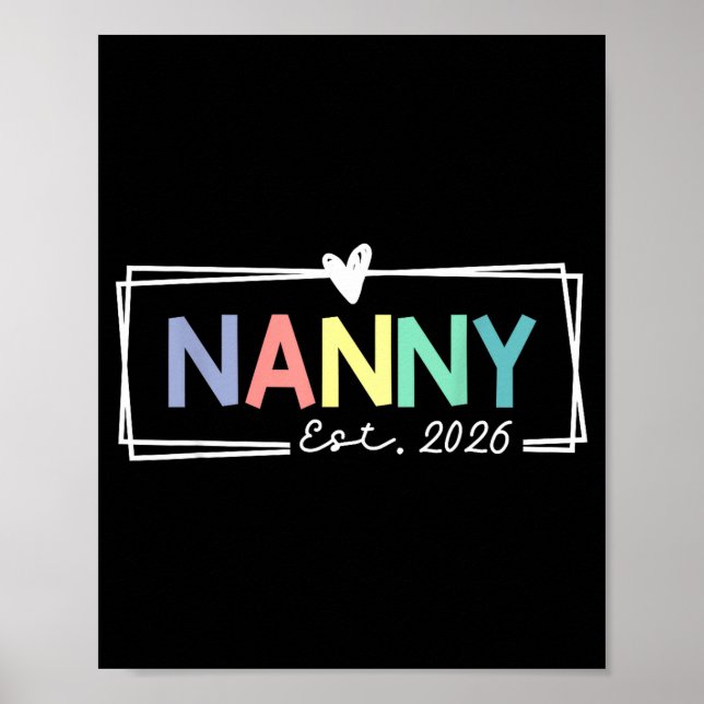 Barnflicka Est 2026 Uppflyttad Till Mormor 2026 Fö Poster (Framsidan)