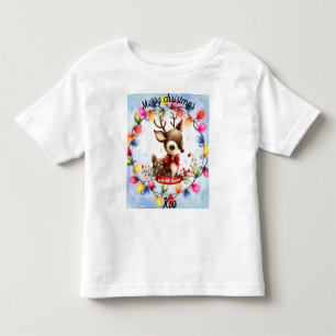 Barnflicka inom en krans av ljus t shirt