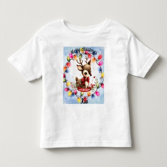 Barnflicka inom en krans av ljus  t shirt (Framsida)
