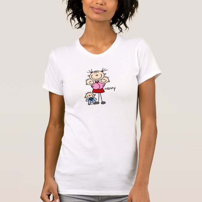 Barnflickastick figurskjorta t-shirt (Framsida)