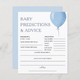 Barnförutsägelser | Blå Ballong Pojke Baby Shower