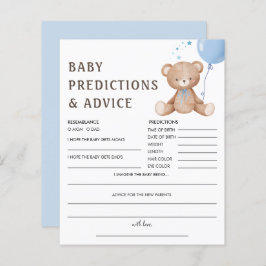 Barnförutsägelser | Teddybjörn Pojke Baby Shower-s