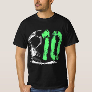 Barnfotboll 10 år gammal födelsedagsfest t shirt