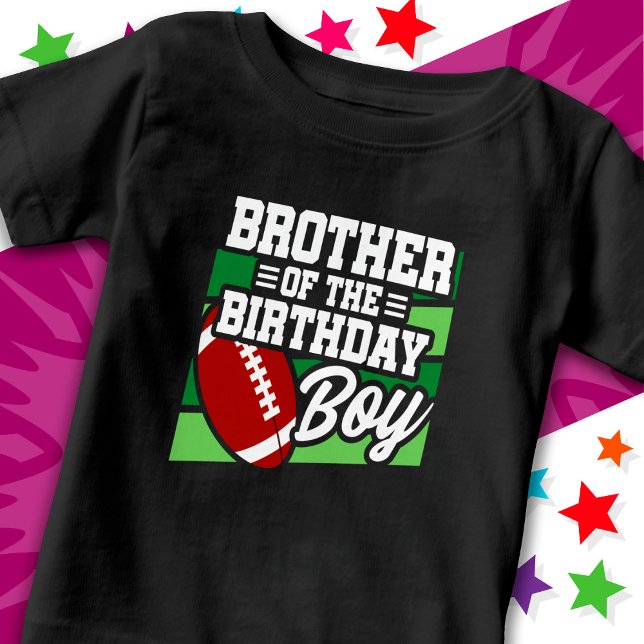 Barnfotboll Party Brother vid födelsedagstjocken T Shirt (Skapare uppladdad)