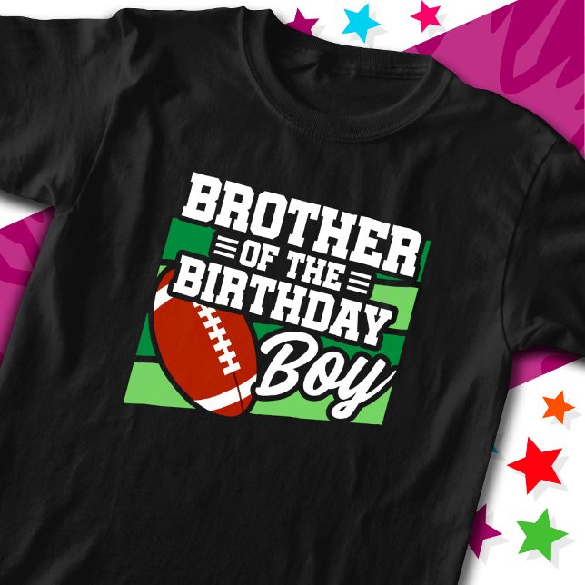 Barnfotboll Party Brother vid födelsedagstjocken T Shirt (Skapare uppladdad)