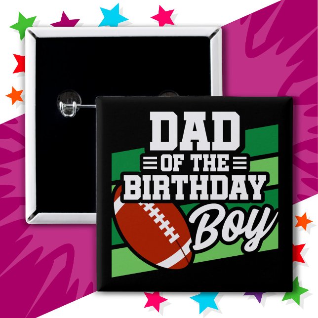 Barnfotboll Party Pappa i födelsedagstjocken Knapp (Skapare uppladdad)