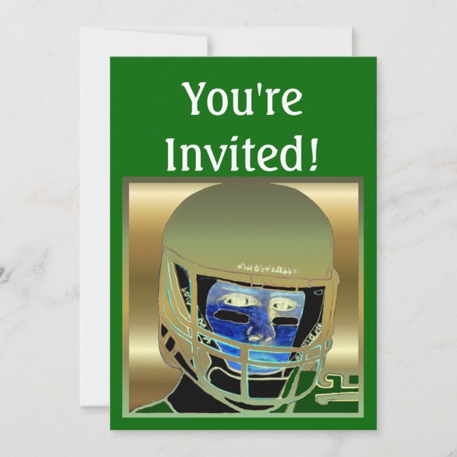 Barnfotbolls-Födelsedagsfest inbjudan (Framsida)