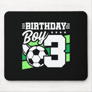 Barnfotbollsfödelsedagsfest - 3 år gammal pojke - musmatta