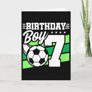 Barnfotbollsfödelsedagsfest - 7 år gammal pojke -  kort